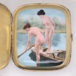 Concealed Enamel Erotic Cigarette Case