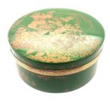 Round Gold Mounted Lacquer Snuff Box
