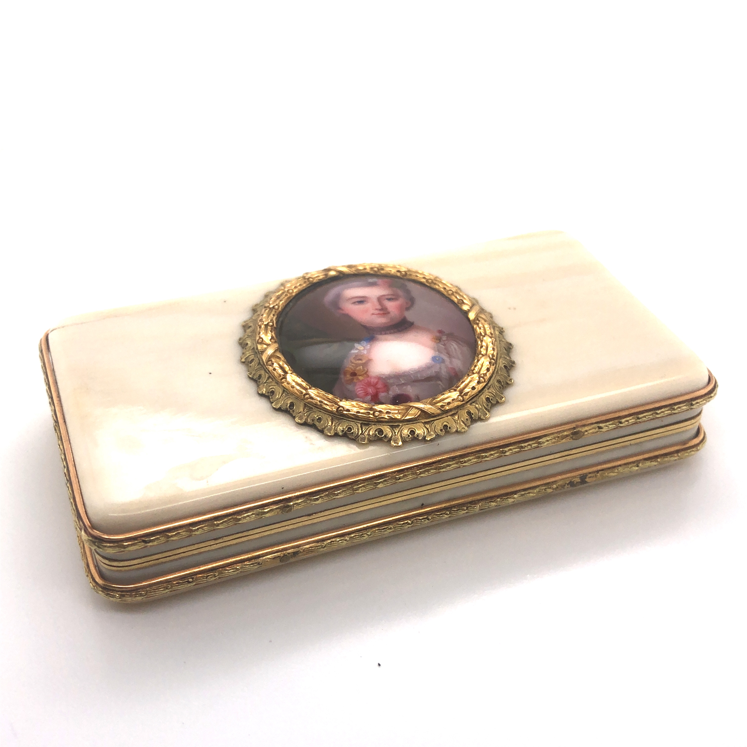 Gold Mounted Box with Enamel Plaque - Image 5 of 5