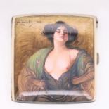 Erotic Enamel Cigarette Case