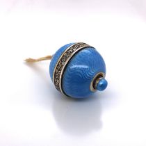 Silver and Enamel Bell Push