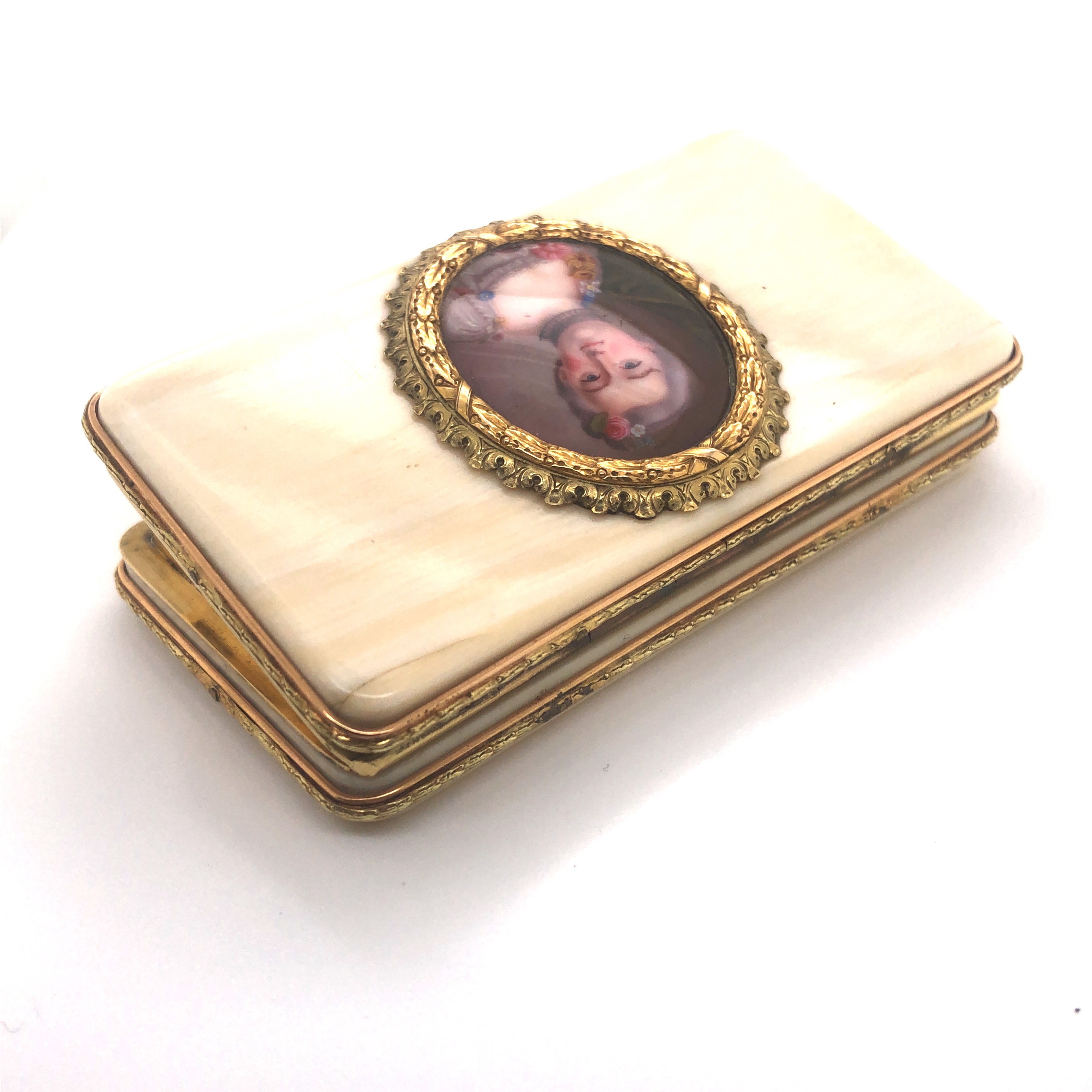 Gold Mounted Box with Enamel Plaque - Image 3 of 5