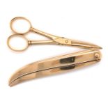 Gold Scissors and Knife