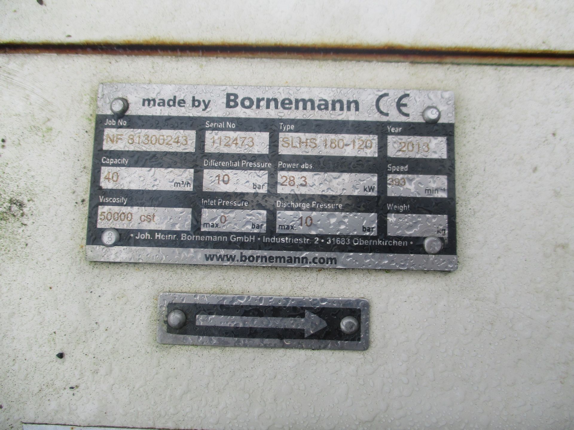 Bornemann SLHS 180-120 Pump, serial no. 112473, year of manufacture 2013, approx. 230cm x 70cm x - Image 4 of 4