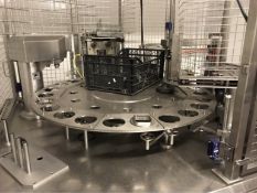 Regal 12000 Rotary Pot Filler, with twin-nozzle filling head, product hopper, indexing rotary table,
