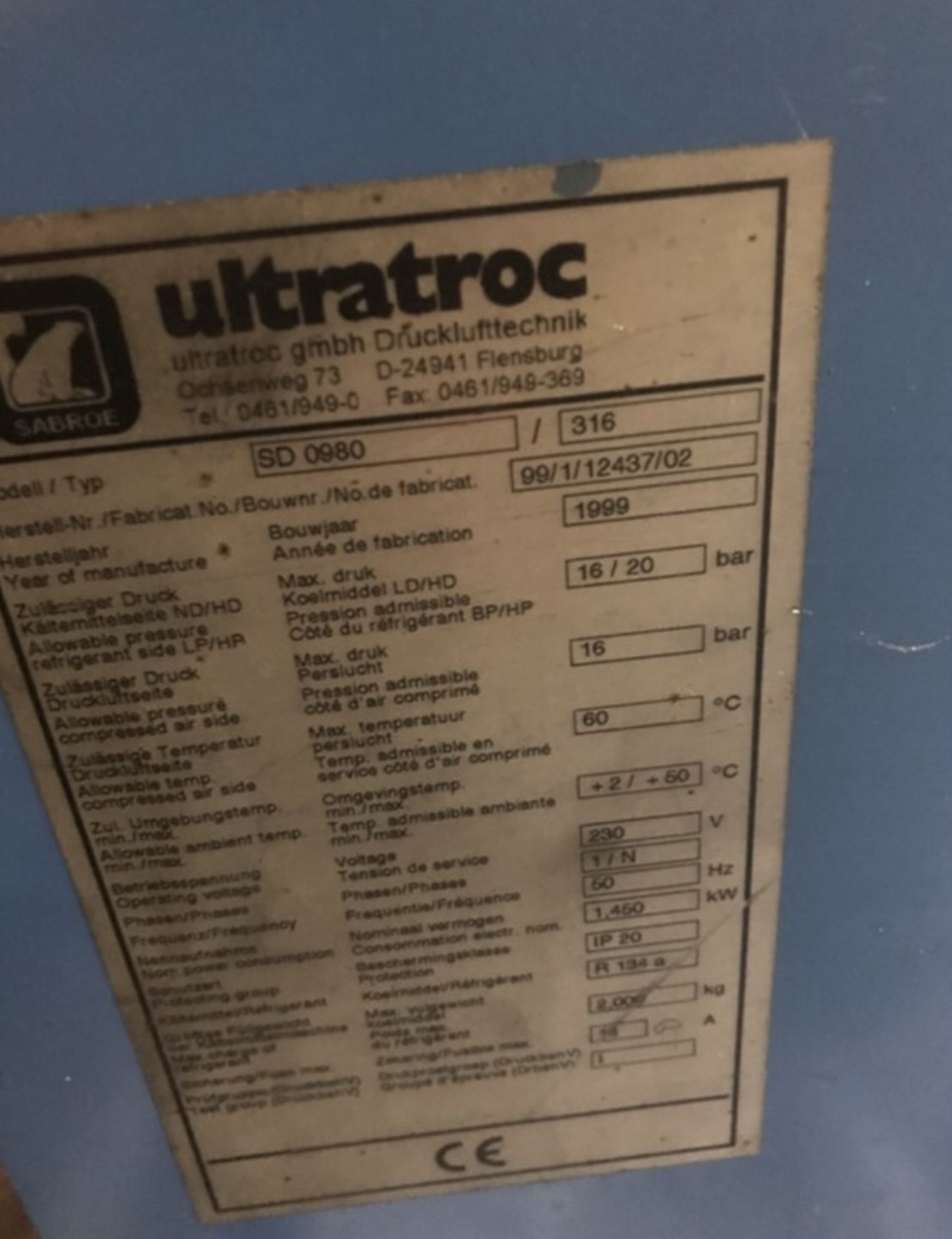 Two Compressors & Two Dryers, includingIngersoll Rand filters, Denco SN 9.0 Air Compressor, year - Image 2 of 6