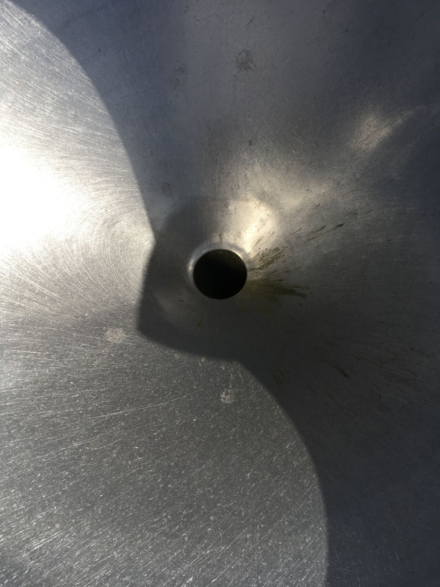 Stainless Steel Round Holding Tank, with bottom discharge, on stainless frame , serial no. N/A, - Image 2 of 3