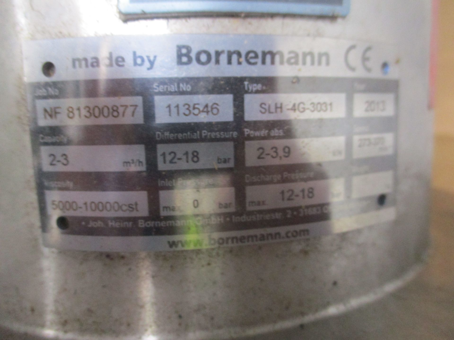 Bornemann SLH-4G-3031 Pump, serial no. 113546, year of manufacture 2013, approx. 145 x 52 x 45cm ( - Image 2 of 3