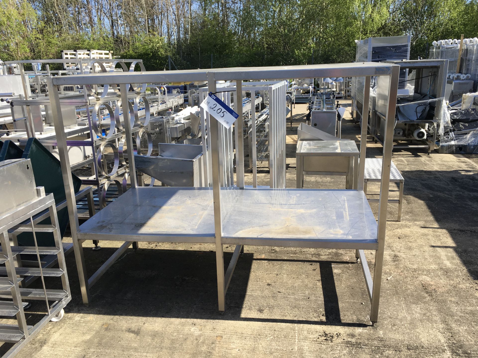 Stainless Steel Heavy Duty Shelving Rack, serial no. N/A, plant no. N/A, year of manufacture N/A,