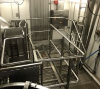 Apollo Engineering Stainless Steel Platform, with perimeter railings and staircase, serial no. N/
