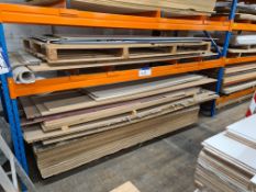 Assorted Sheet Materials, as set out on two tiers