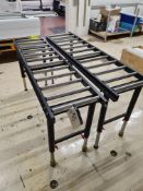 Two Adjustable Roller Conveyor Stands, each approx