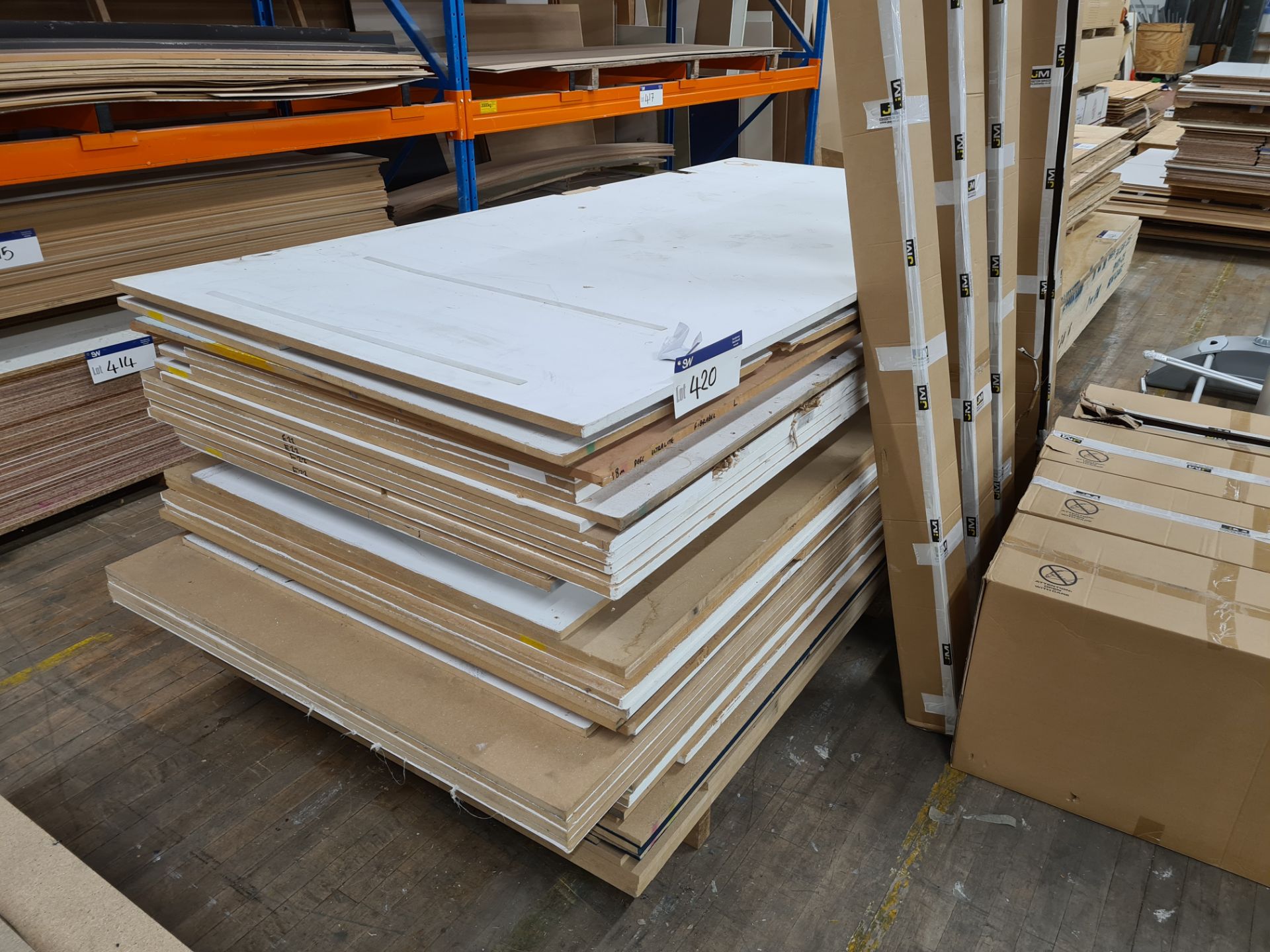 Quantity of MDF Sheets, approx. 2440mm x 1220mm x