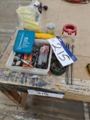 Assorted Drill Bits, as set out on bench