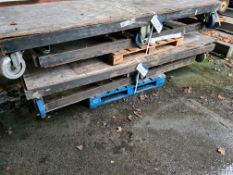 Two Steel Framed Platform Trolleys, each approx. 2