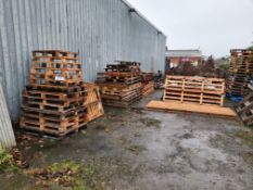 Quantity of Wooden Pallets, as set out in yard (as