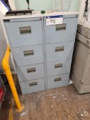 Two Four Drawer Steel Filing Cabinets
