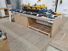 Timber Framed Workshop Bench, approx. 3.1m x 1.6m,