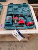 Makita 6270D Cordless Drill, with two batteries, c