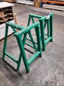 Four Collapsible Wooden Trestles