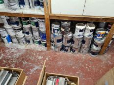 Large Quantity of Paint Throughout Store Room, inc