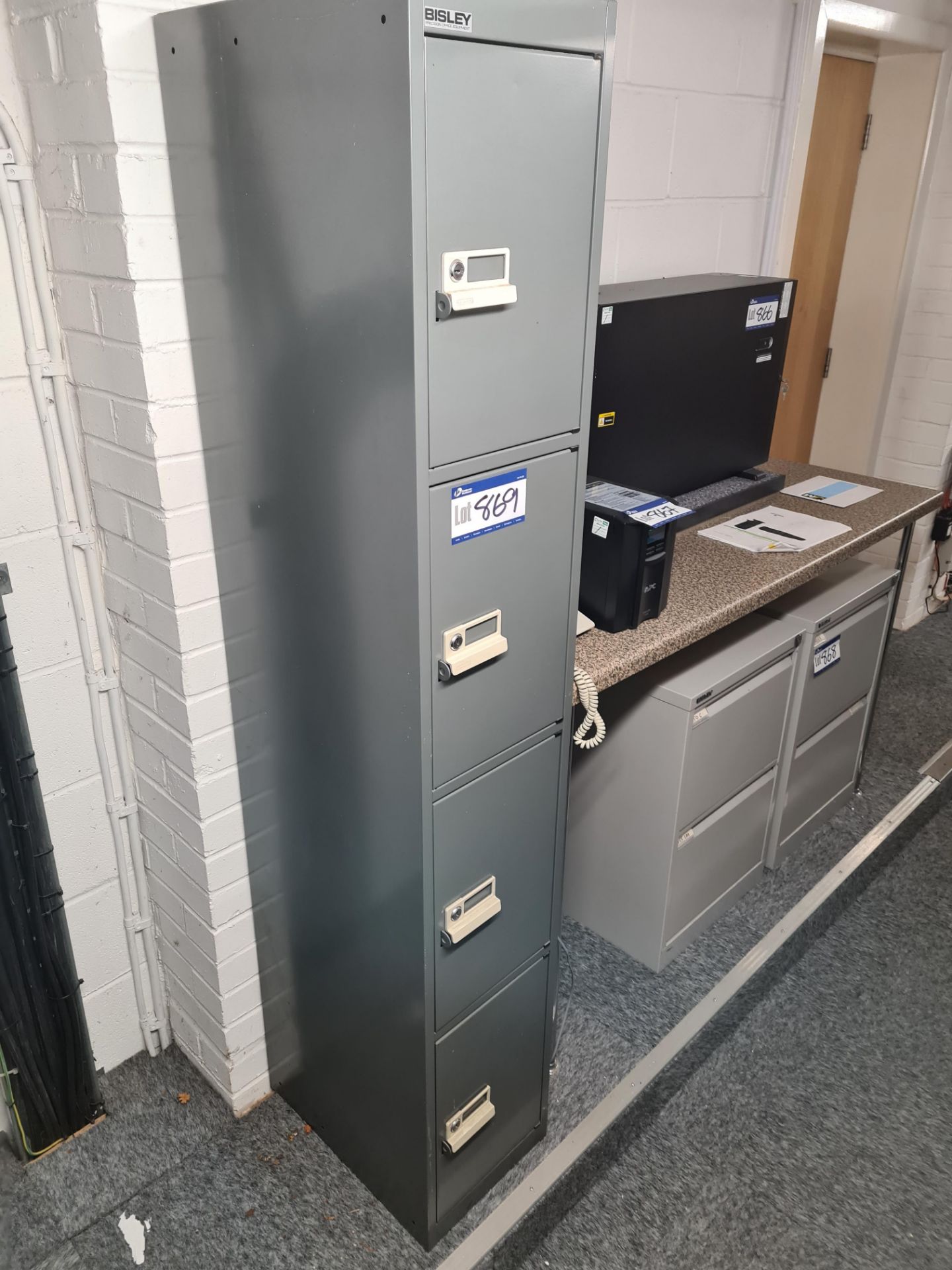 Bisley Four Door Personnel Locker (no keys)