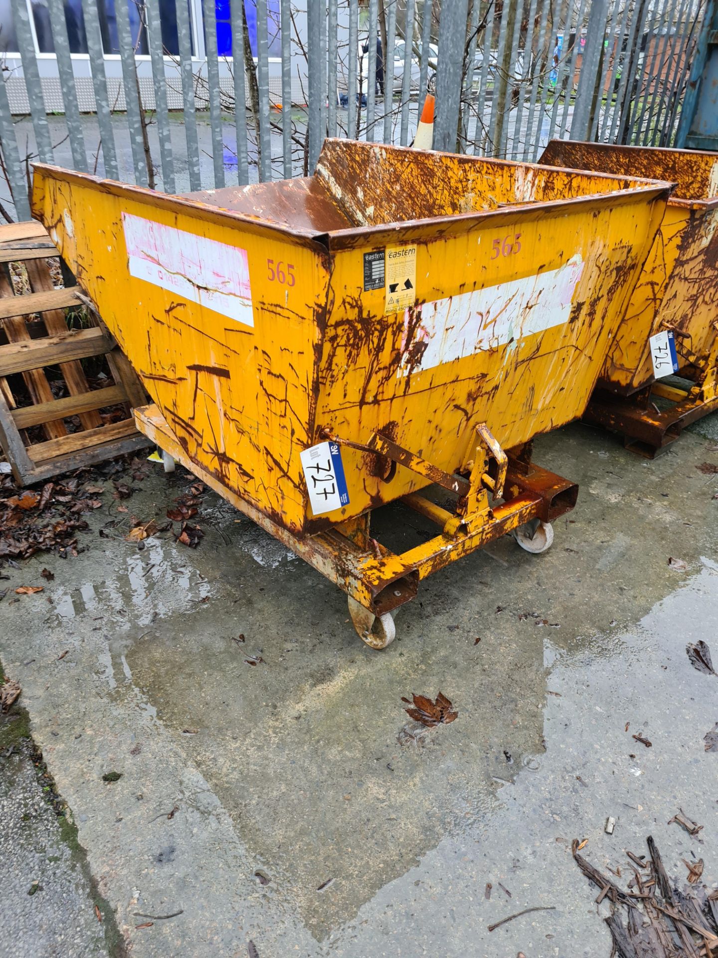 Forklift Truck Tipping Skip