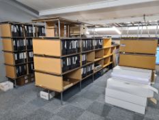 Approx. 21 Tubular Chrome File Shelving Units, eac