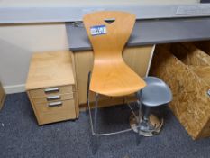 Two Chairs & Desk Pedestal