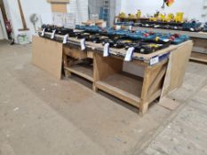 Timber Framed Workshop Bench, approx. 3.1m x 1.6m,