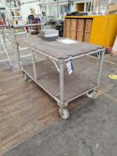 Two Tier Aluminium Platform Trolley, approx. 1.9m