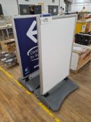 Two Mobile Double Sided Display Stands, approx. 12