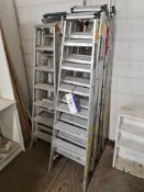 Assorted Aluminium Stepladders, as set out in one