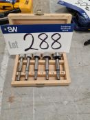 Five Piece Hole Cutting Set, ranging from 15mm to