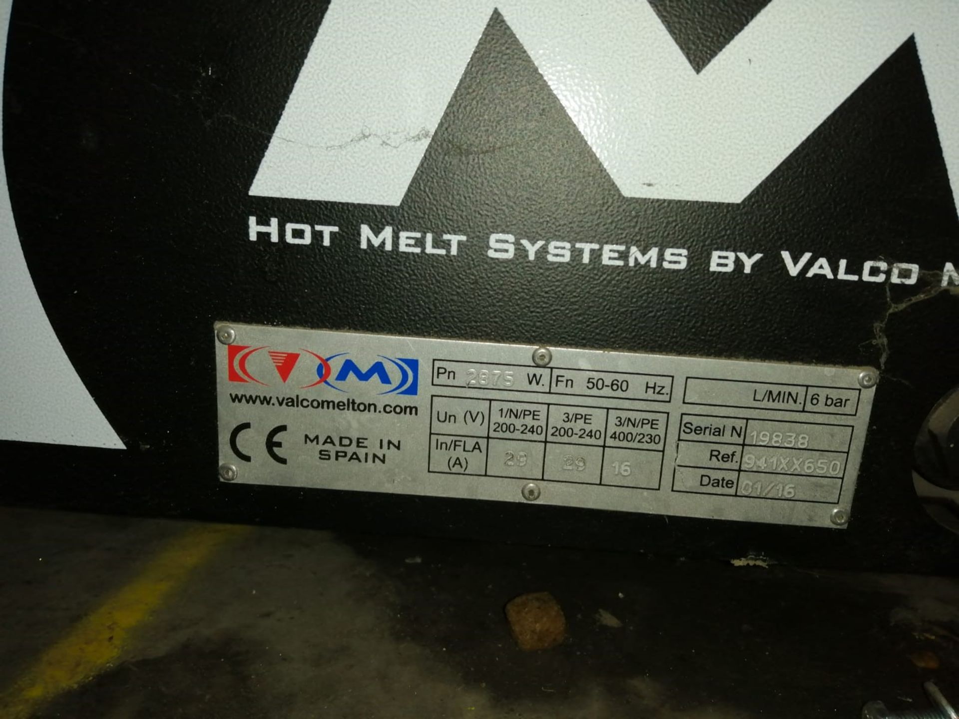 Valco Melton EC-8 941XX650 Hot Melt System, serial - Image 2 of 2