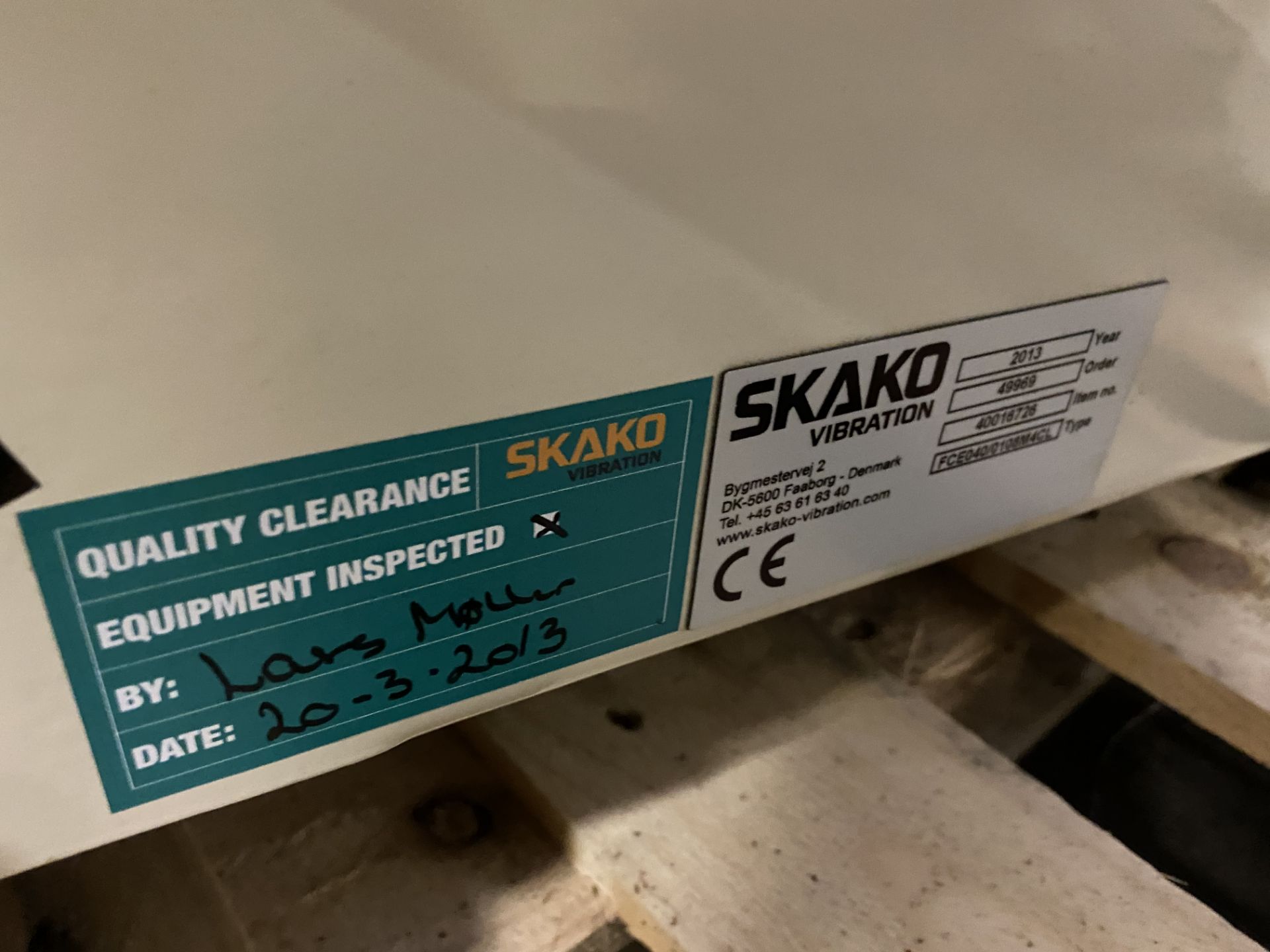 Skako FCE040/0108M4CL VIBRATORY FEEDER, serial no. - Image 4 of 6