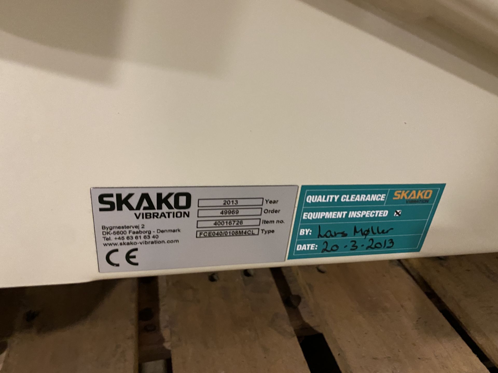 Skako FCE40/0108M4CL VIBRATORY FEEDER, serial no. - Image 4 of 6