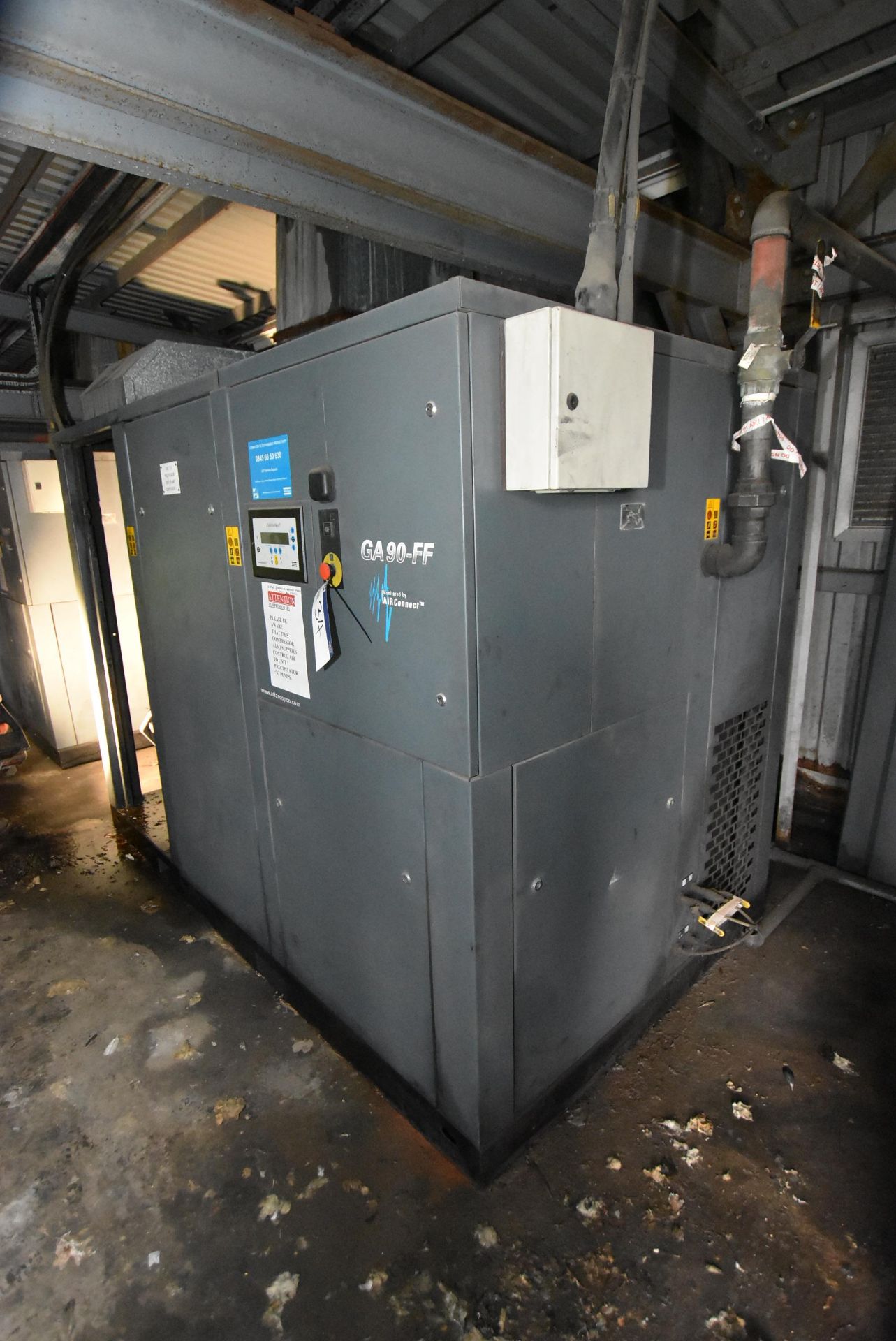 Atlas Copco GA90-FF Package Air Compressor, serial no. AIF.073433, year of manufacture 2001Please