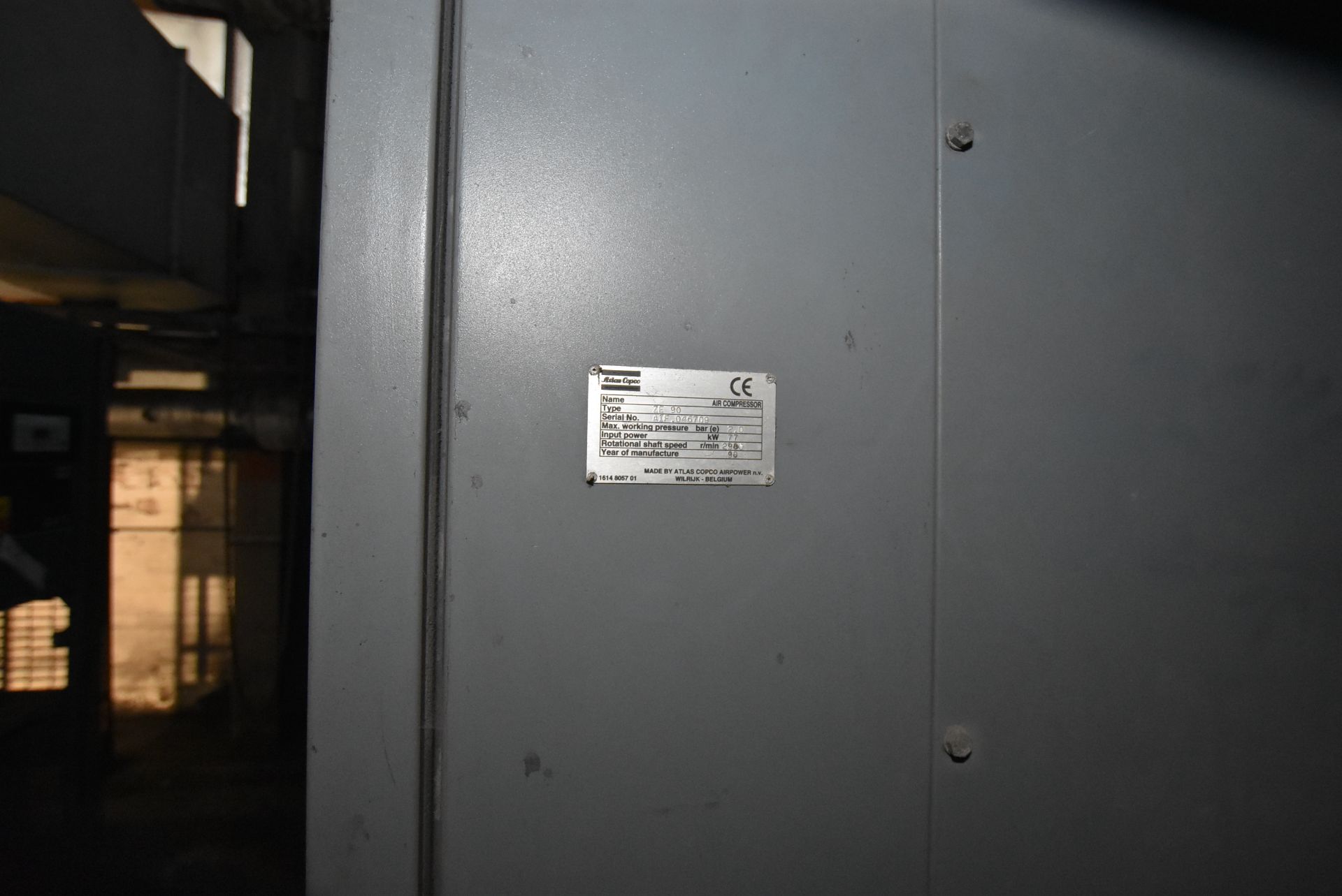 Atlas Copco ZE90 Package Air Compressor, serial no. AIF.046709, year of manufacture 1998Please - Image 4 of 4