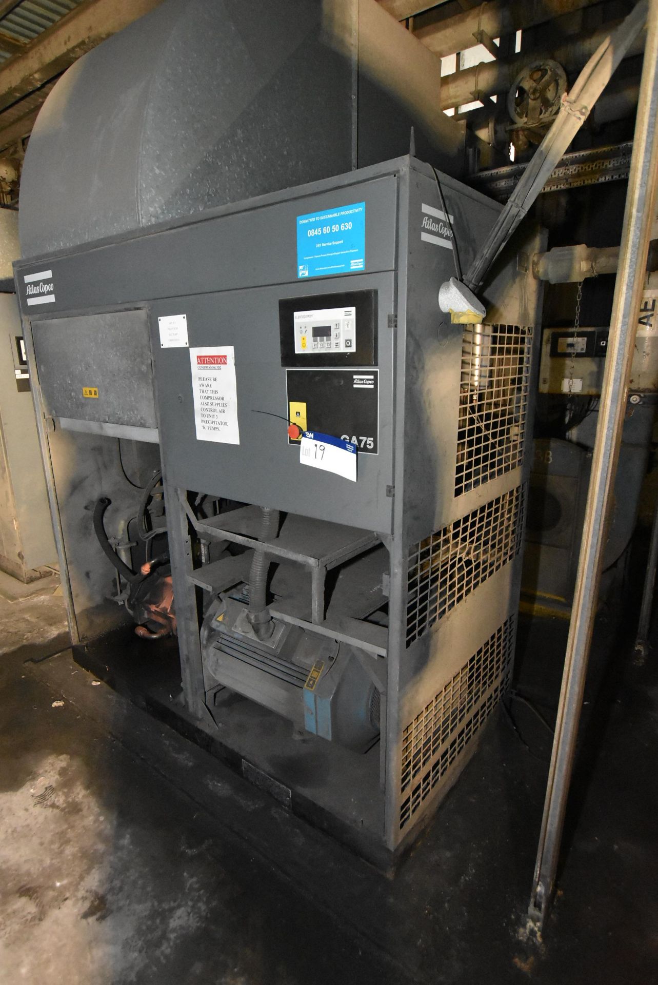 Atlas Copco GA75 Package Air Compressor (known to require attention)Please read the following