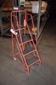 Three Rise Mobile Warehouse Ladder (reserve removal)Please read the following important notes:-