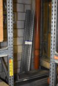 Assorted Shelving Brackets, as set out against wall (please note this lot is part of combination lot