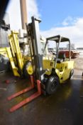 Clarke C500-Y50LPG 5000lb cap. LPG ENGINE FORK LIFT TRUCK, serial no. Y355-389-GEF 2550, indicated