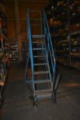 SIingsby Nine Rise Mobile Warehouse Ladder (one wheel known to be damaged) (reserve removal)Please