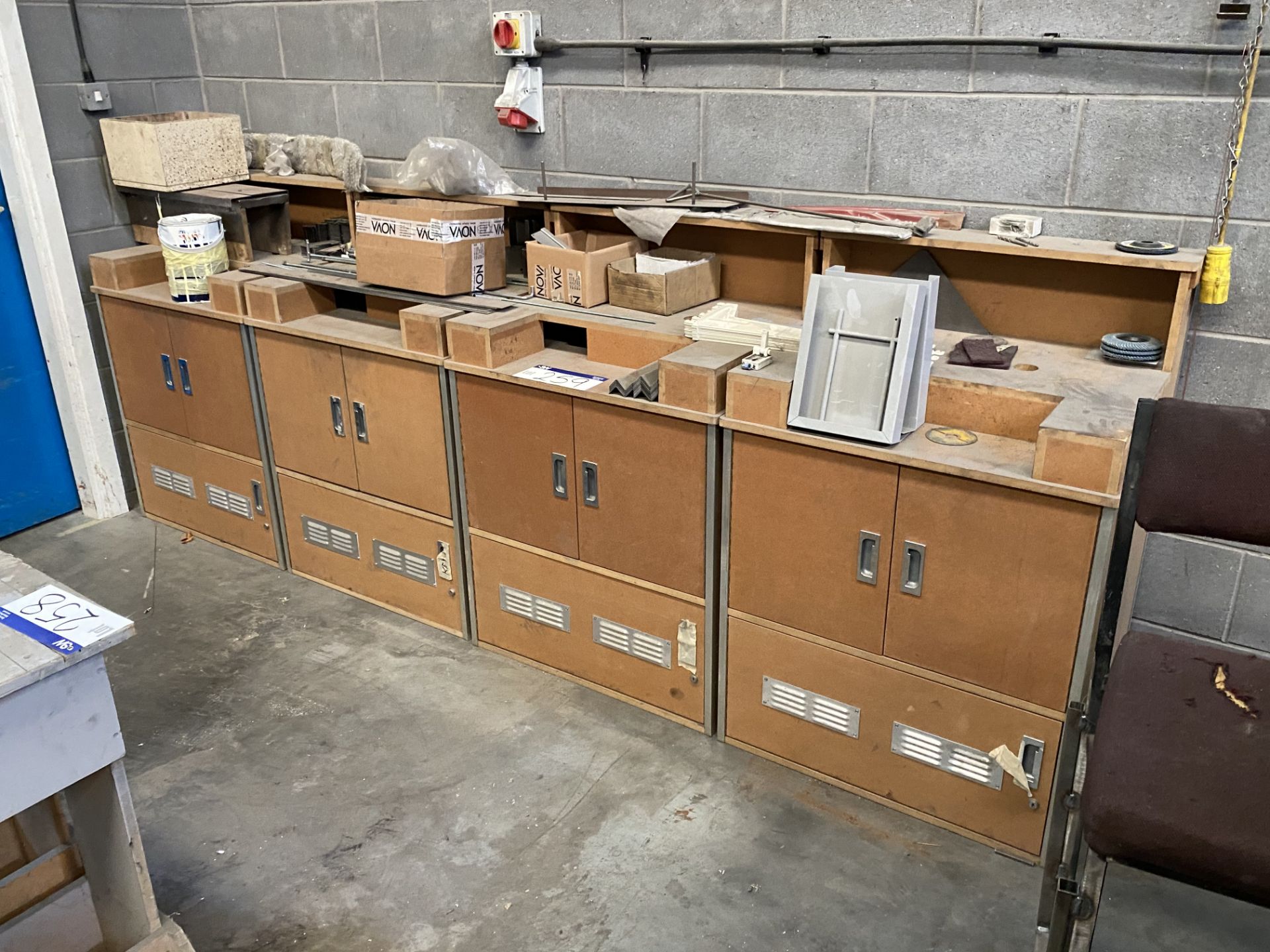 Four MDF Cupboard Units