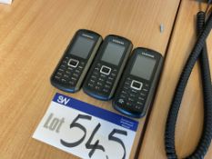 Three Samsung B2100 Mobile Phones (No Chargers)