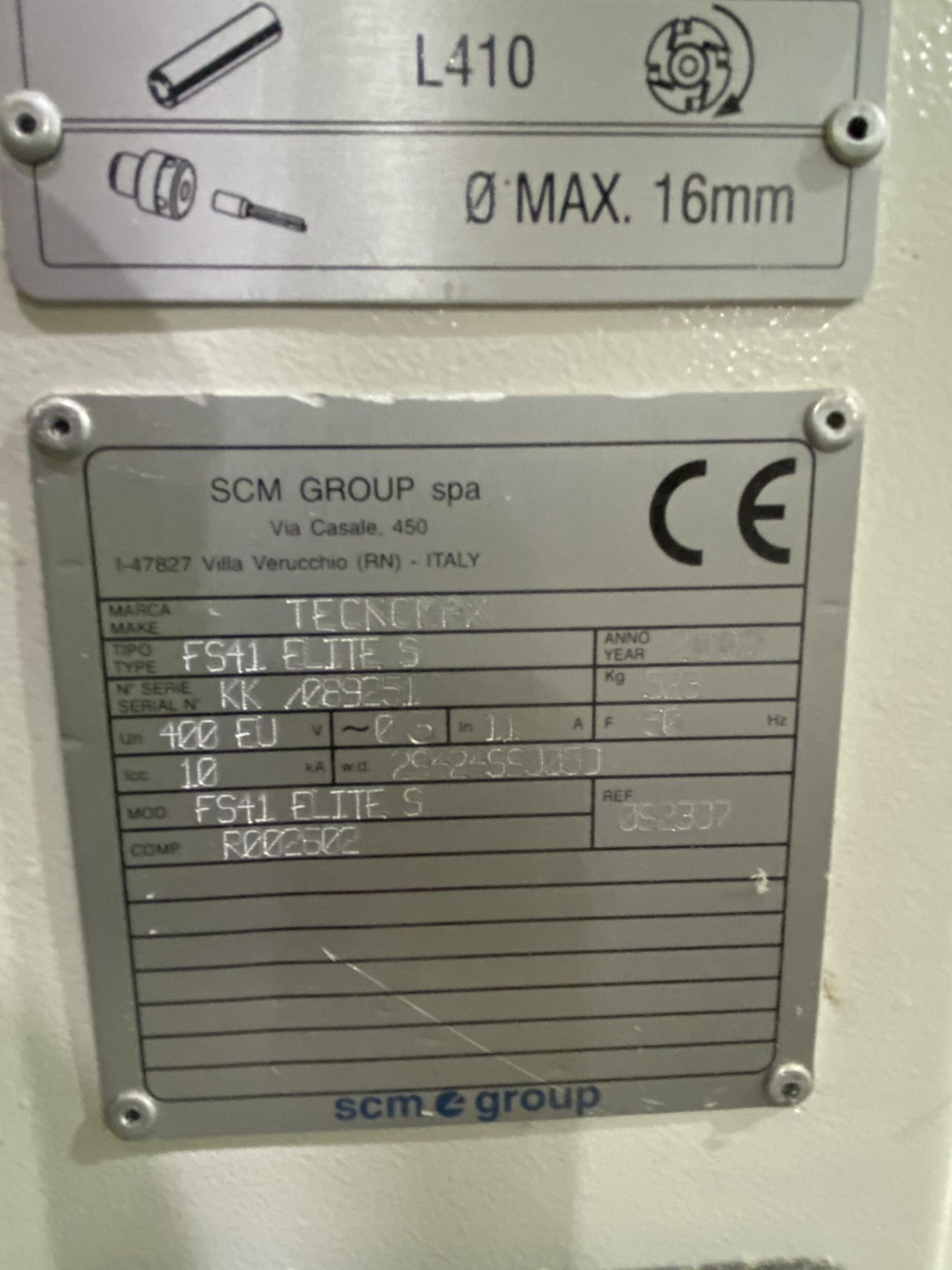 SCM Technomax FS41 Elite S Planer Thicknesser, ser - Image 5 of 6