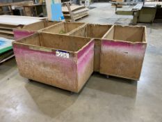 Five Mobile Wooden Skip Bins