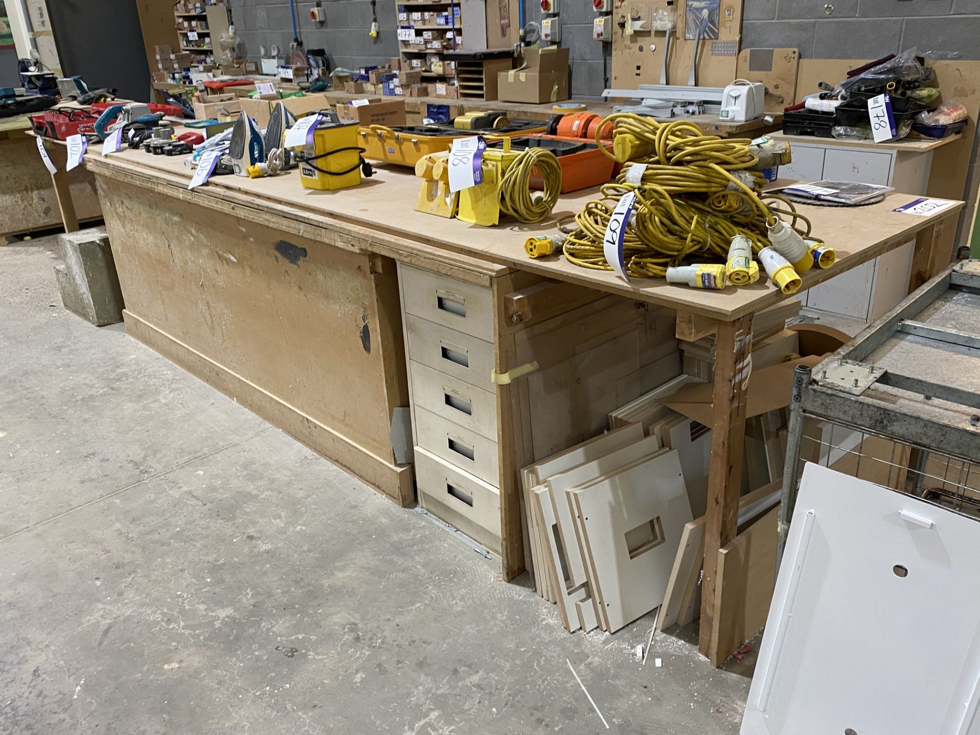 Three MDF Workbenches - Image 2 of 2