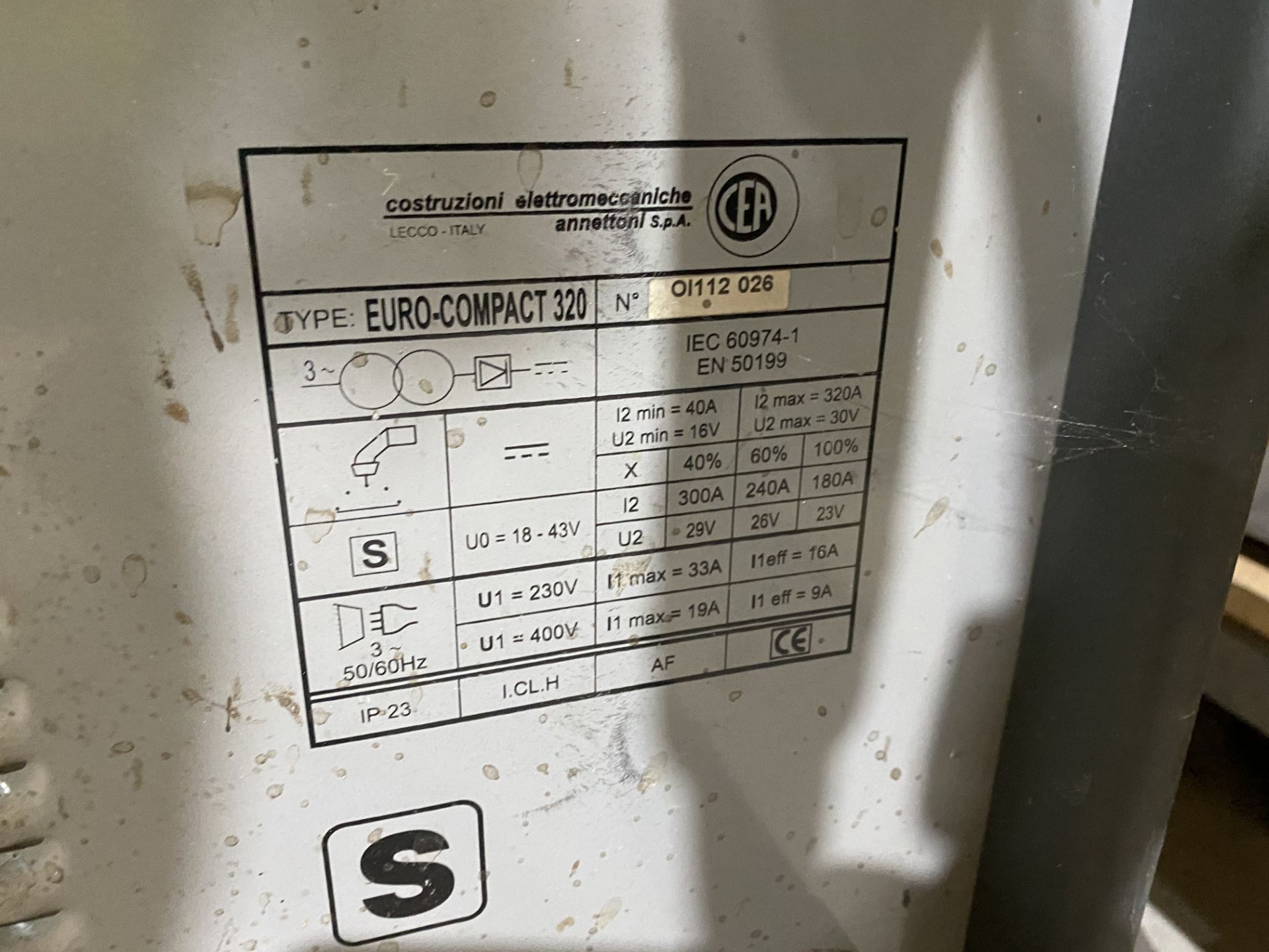 CEA Eurocompact 320 Mig Welder - Image 3 of 3